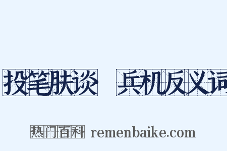 投笔肤谈·兵机反义词是什么意思的图片